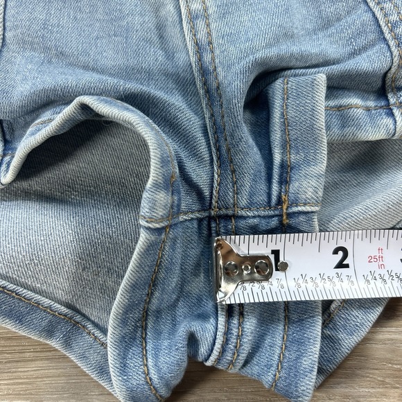 Edikted Size Large Cargo Denim Micro Shorts Booty Shorts Cotton Blend - Picture 13 of 15